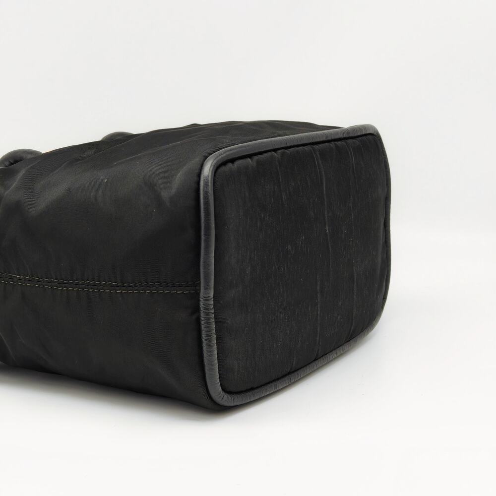 Vintage Celine Paris Black Nylon Leather Trim Tote Handbag Italy - Picture 6 of 12